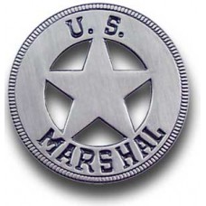 US Marshal Round Star Badge Pin